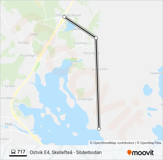 717 Bus Line Map