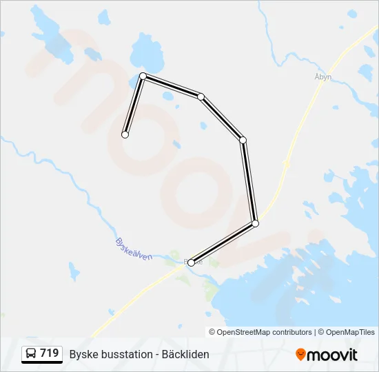 719 Bus Line Map