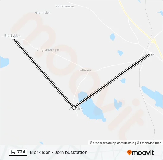 724 Bus Line Map