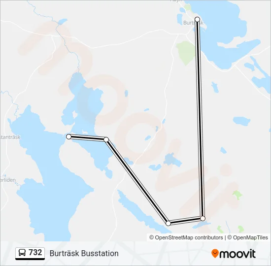 732 Bus Line Map