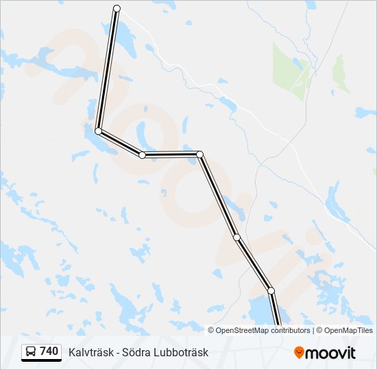 740 bus Line Map