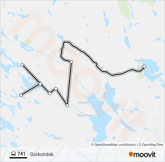 741 Bus Line Map