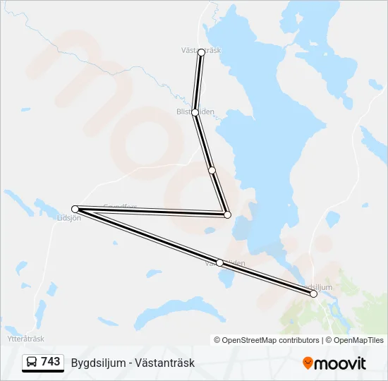 743 Bus Line Map