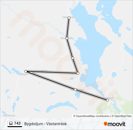 743 Bus Line Map