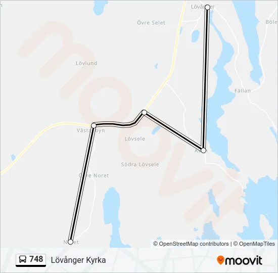 748 Bus Line Map