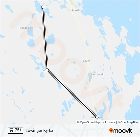 751 Bus Line Map