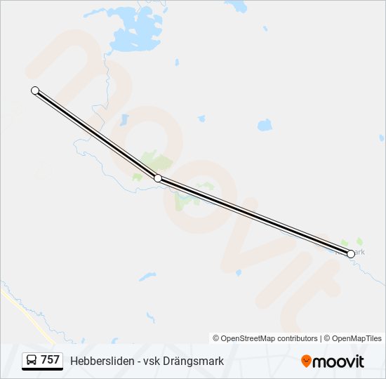 757 bus Line Map