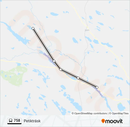 758 Bus Line Map