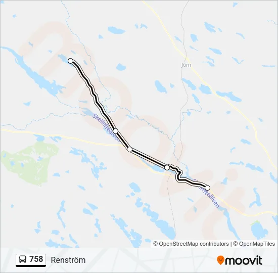 758 Bus Line Map