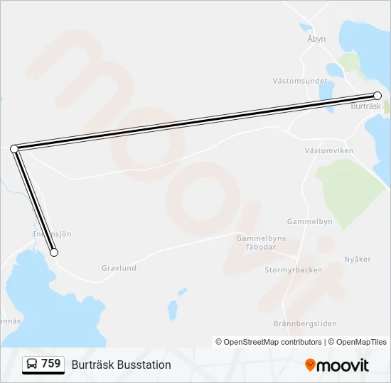 759 Bus Line Map