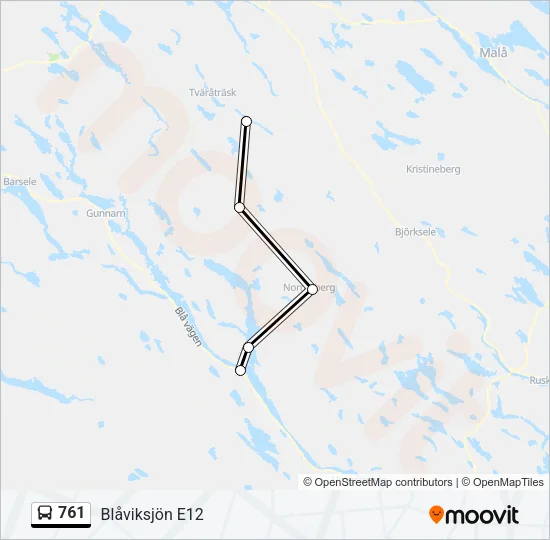 761 Bus Line Map