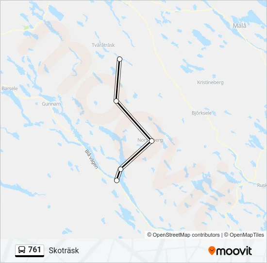 761 Bus Line Map