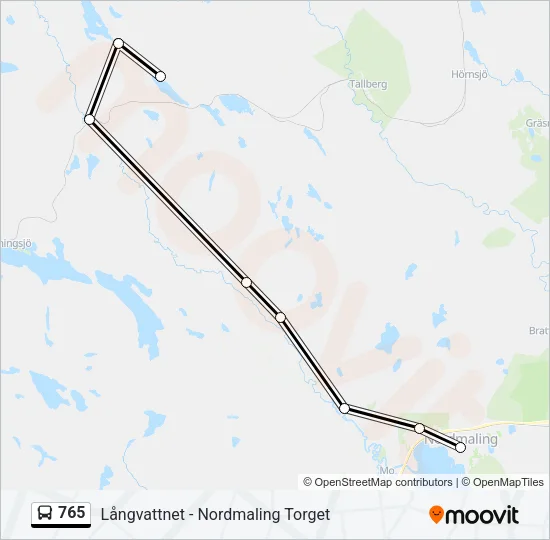 765 Bus Line Map