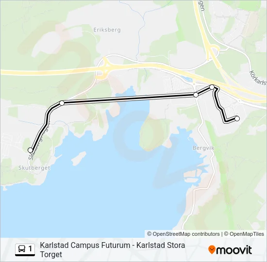 1 Bus Line Map