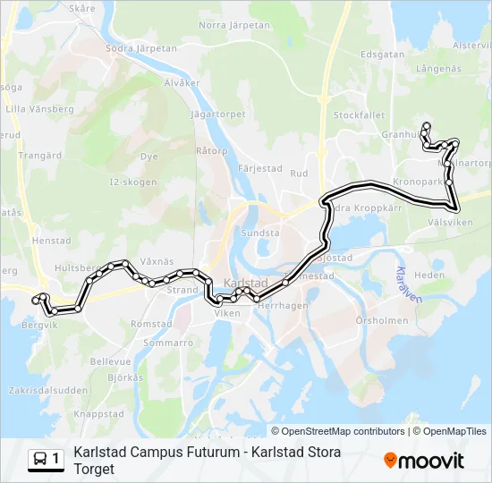 1 Bus Line Map