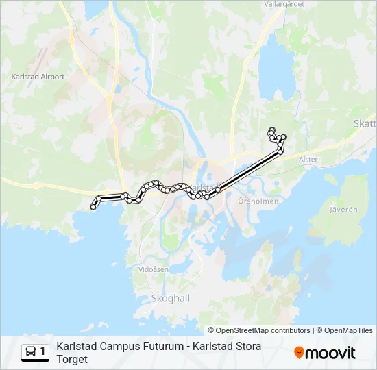 1 Bus Line Map
