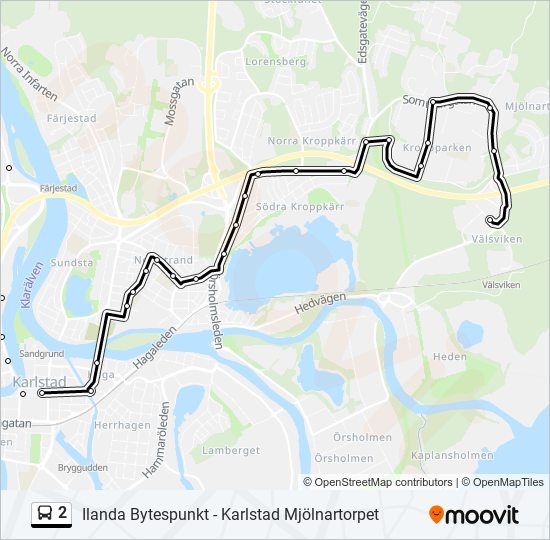 2 bus Line Map