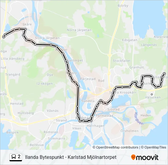 2 Bus Line Map