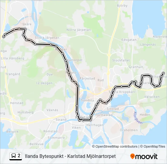 2 Bus Line Map