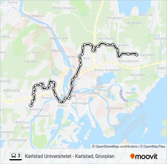 3 Bus Line Map