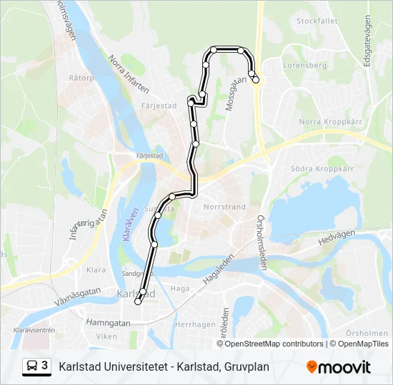 3 Bus Line Map
