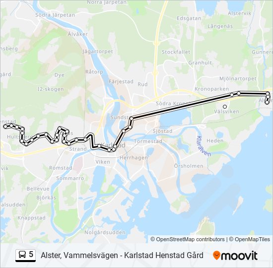 5 bus Line Map