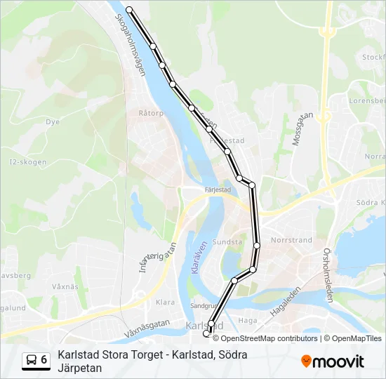 6 Bus Line Map