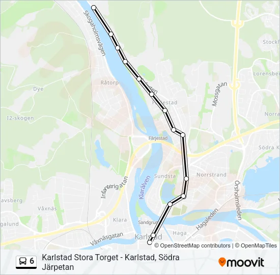 6 Bus Line Map