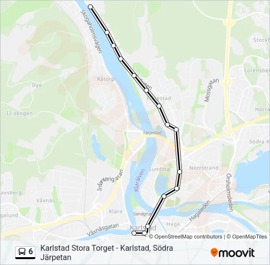 6 Bus Line Map