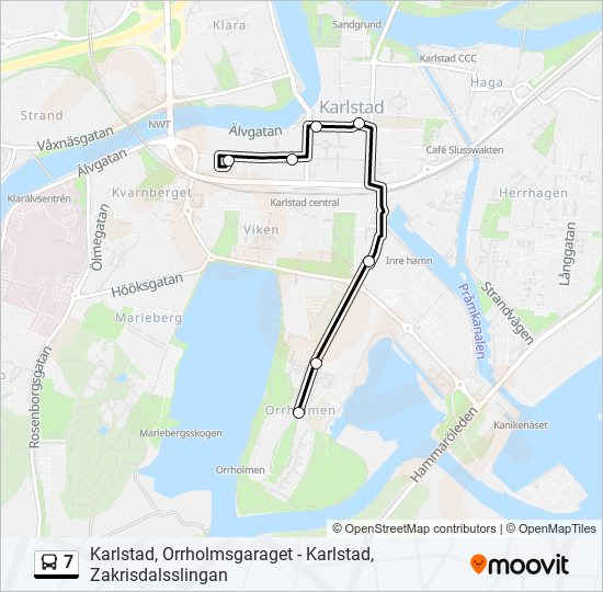 7 bus Line Map