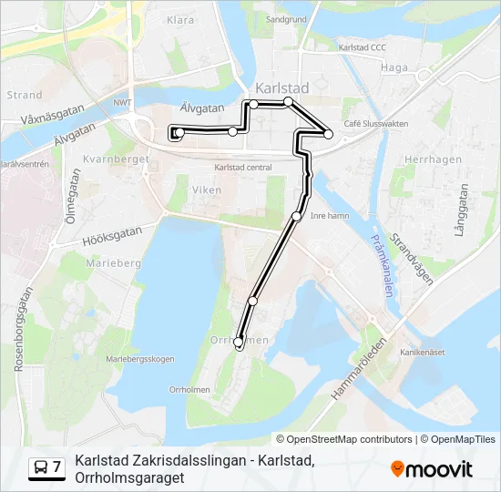 7 Bus Line Map