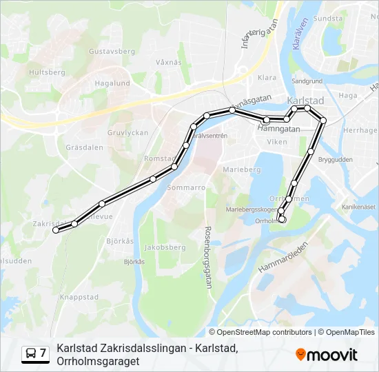 7 Bus Line Map
