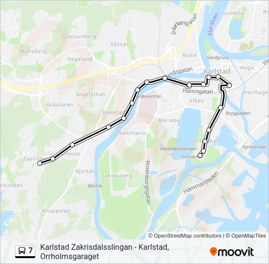 7 Bus Line Map