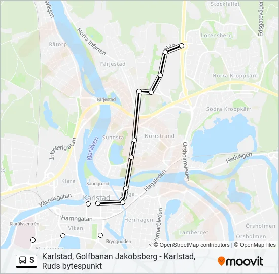 S Bus Line Map