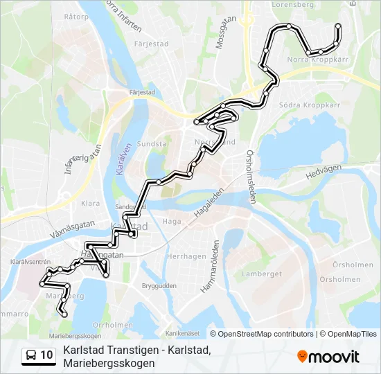 10 Bus Line Map