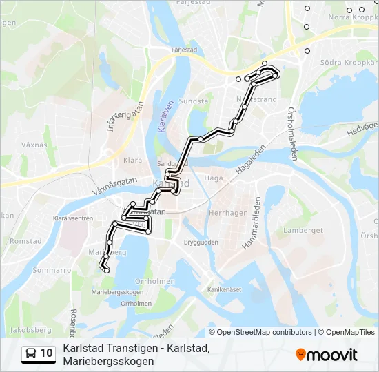 10 Bus Line Map