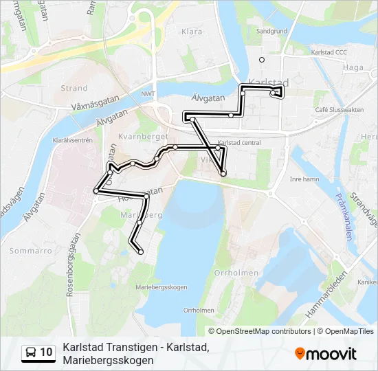 10 Bus Line Map