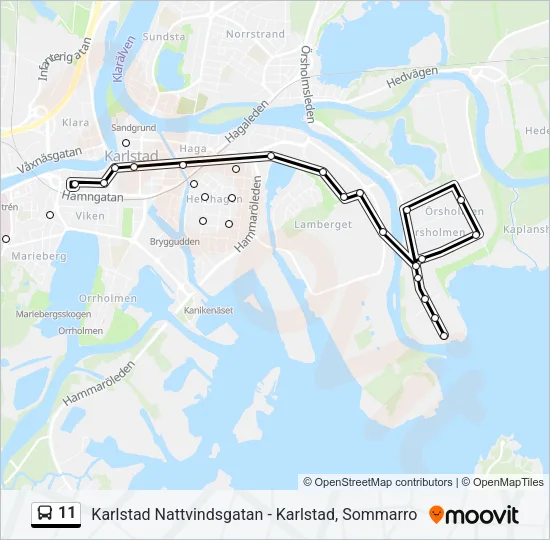 11 Bus Line Map