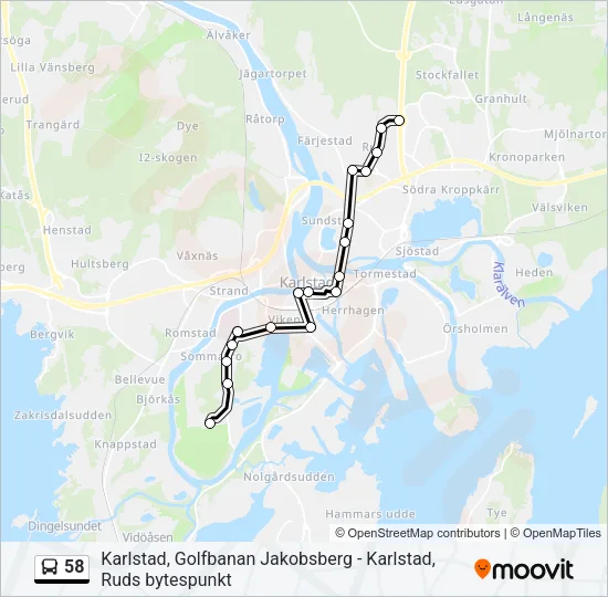 58 Bus Line Map
