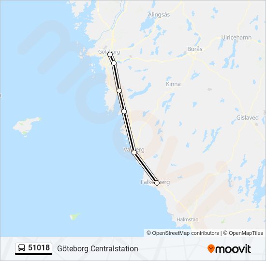 51018 bus Line Map