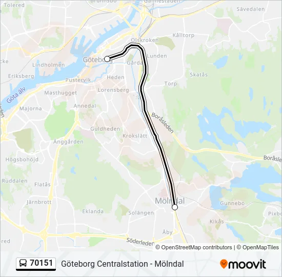 70151 Bus Line Map