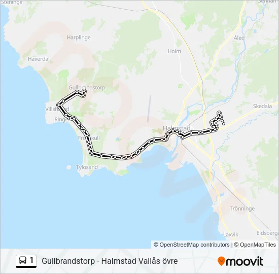 1 Bus Line Map