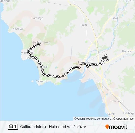 1 Bus Line Map