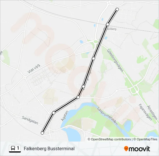 1 Bus Line Map