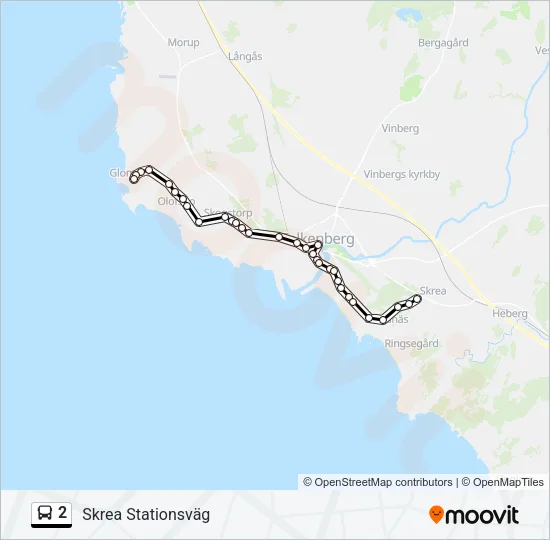 2 Bus Line Map