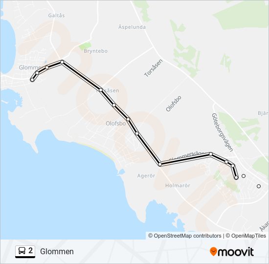 2 bus Line Map