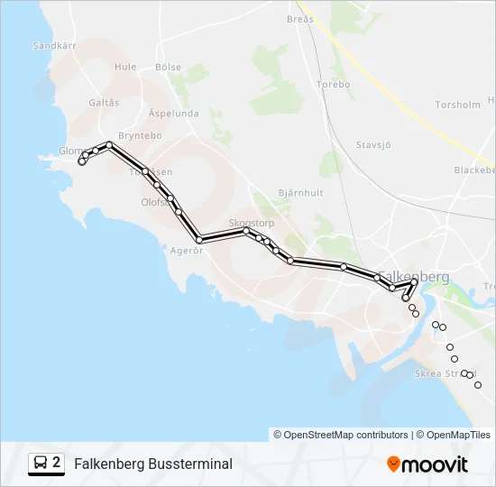 2 Bus Line Map