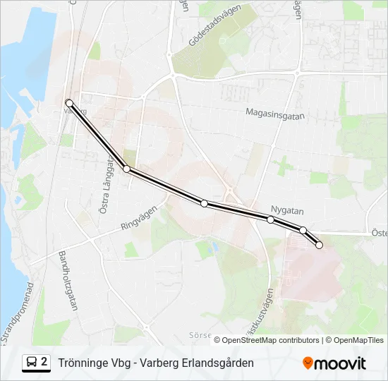2 Bus Line Map