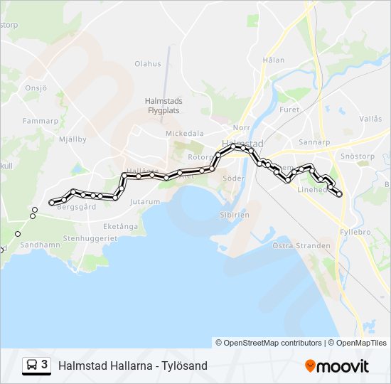 3 bus Line Map