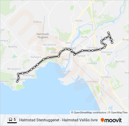 5 bus Line Map